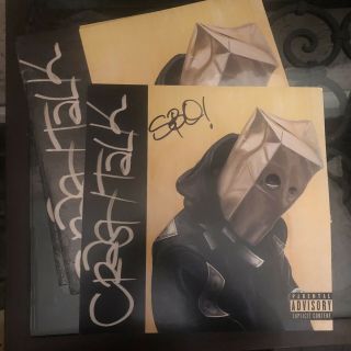 Autographed Crash Talk (vinyl Lp) - School Boy Q (hand Signed Print)