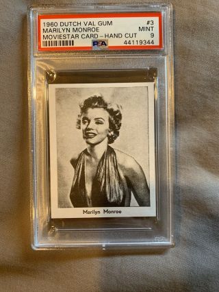 1960 Dutch Val Gum Marilyn Monroe Psa 9 Moviestar Card Company 3