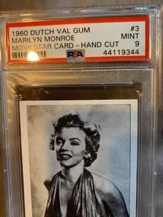 1960 Dutch Val Gum Marilyn Monroe PSA 9 Moviestar Card Company 3 3