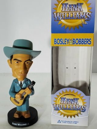 Hank Williams Sr Bosley Bobbers Limited Edition Bobble Head Bobblehead Nib Rare