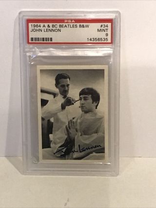 The Beatles 1964 A & Bc Gum Card 34 Psa 9