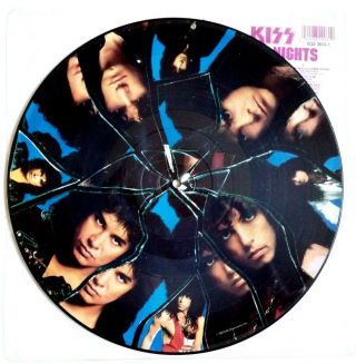EX/EX KISS CRAZY NIGHTS 1987 PICTURE DISC VINYL LP 2