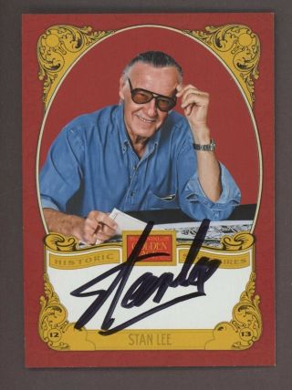 2013 Panini Golden Age Historic Signatures Stan Lee Signed Auto