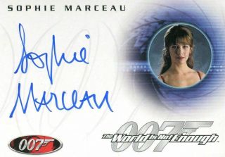 James Bond A28 The Quotable James Bond Sophie Marceau Autograph Card