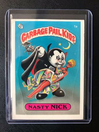 Nasty Nick 1985 Topps Garbage Pail Kids Stickers 1a The First