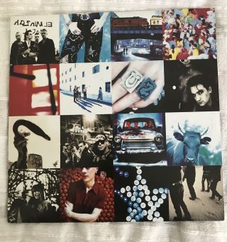 U2 - Achtung Baby (vinyl Lp 1991 Uk First Pressing,  Lyric Sheet)