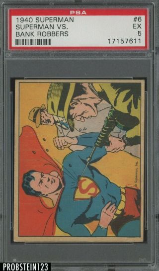 1940 Superman 6 Superman Vs.  Bank Robbers Psa 5 Ex