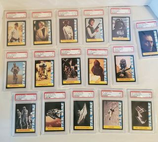 1977 Star Wars Wonder Bread Complete 16 Card Graded Set