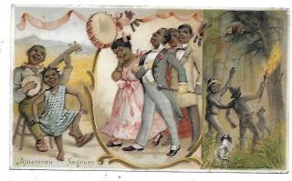 Victorian Trade Card - Arbuckle Coffee - American Negroes No.  48 Of Set Of 50.