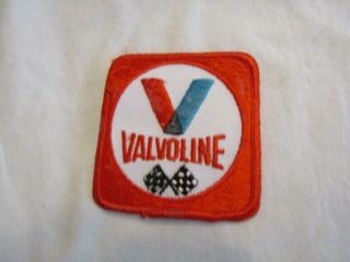 Vintage Embroidered Cloth Valvoline Checkered Racing Flags Cloth Patch 2.  75 " Nos