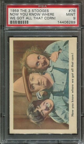 1959 The 3 Stooges 76 Now You Know Where We Got All That Corn Psa 9