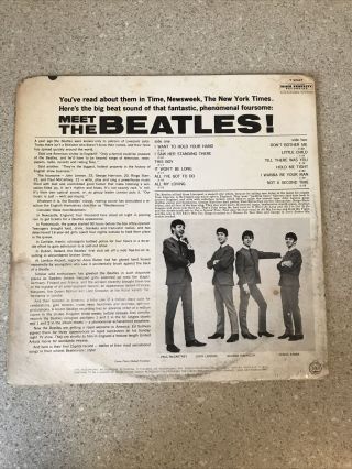 RARE - - MEET THE BEATLES=1966/4th Label Var.  /MONO (no G.  Martin),  nearMINT - LP 2