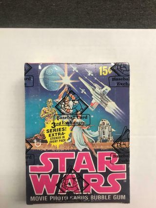 1977 Topps Star Wars Series 3rd Wax Box Bbce Wrapped & Authenticated