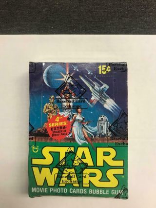 1977 Topps Star Wars Series 4th Wax Box Bbce Wrapped & Authenticated