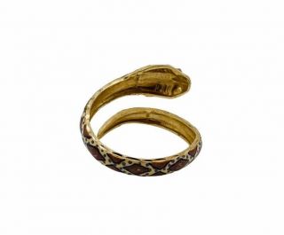 Gorgeous Solid 14k Yellow Gold Snake Serpent Ring Size 7.  5 2