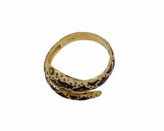 Gorgeous Solid 14k Yellow Gold Snake Serpent Ring Size 7.  5 3