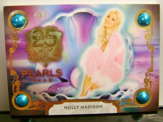Holly Madison Playboy 1/1 1 Of 1 Pearls Quad Benchwarmer 25 Years Series 2 2019