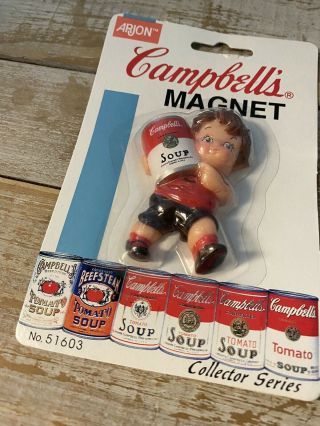 Campbell ' s Soup 1995 Kid Collector Series Refrigerator Magnets NIP NOS Arjon 2