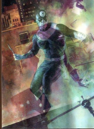 2020 Marvel Masterpieces Mirage Lenticular Card 9 Ultron / Bullseye / Mysterio
