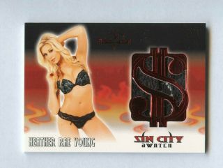2020 Benchwarmer Red Vegas Baby Premium Sin City Heather Rae Young Swatch 1/1