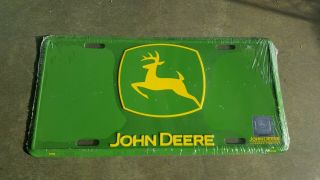 John Deere Metal Advertising License Plate