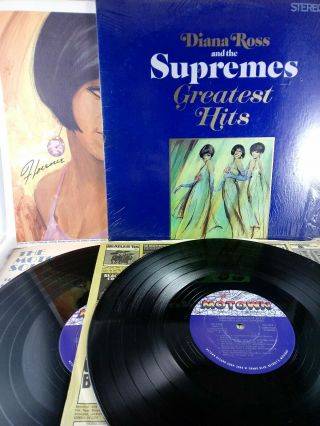Diana Ross & The Supremes Greatest Hits (1967) Lp Vinyl Record Signed Paintings