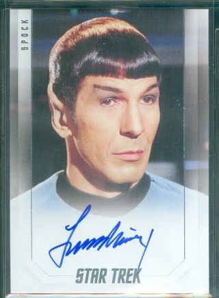 Star Trek Inflexions Leonard Nimoy As Spock Autograph Card