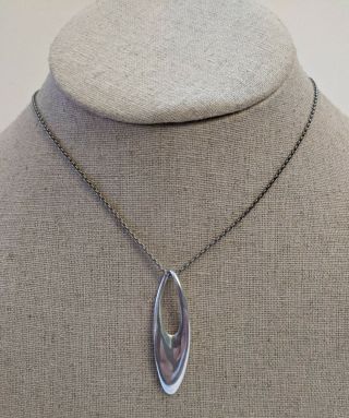 Georg Jensen Sterling Silver Necklace With Silver 500 Georg Jensen Pendant
