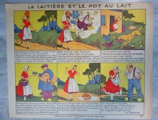 319 - Pub - Heudebert - Perrette Et Le Pot Au Lait - Fable De La Fontaine N°1