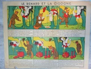 320 - Pub - Heudebert - Le Renard Et La Cigogne - Fable De La Fontaine N°3