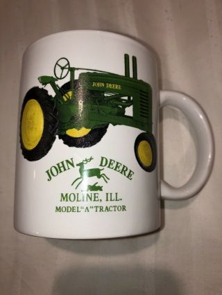 John Deere Moline,  Ill.  Model A Tractor Coffee Mug Cup