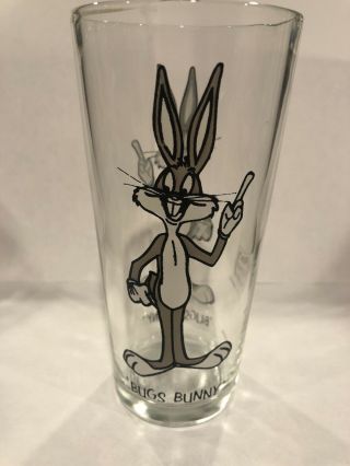 1973 Warner Bros.  Pepsi Collector Series Looney Tunes " Bugs Bunny " Glass