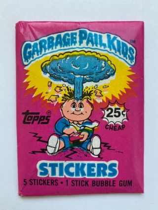1985 Topps Garbage Pail Kids Series 1 Wax Pack - Matte Backs