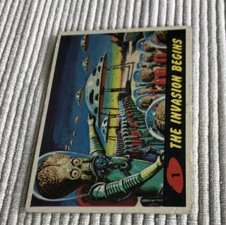 1962 Topps Mars Attacks Card 1 The Invasion Begins Plus 3 10 And 12 3