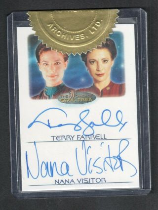 The Women Of Star Trek (2009) 3 - Case Autograph Card Terry Farrell & Nana Visitor