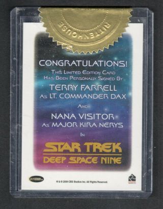 THE WOMEN OF STAR TREK (2009) 3 - Case Autograph Card TERRY FARRELL & NANA VISITOR 2