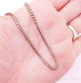 9ct Gold Snake Link Barrel Clasp Necklace Chain,  Early 19th Century 6.  1 Grams