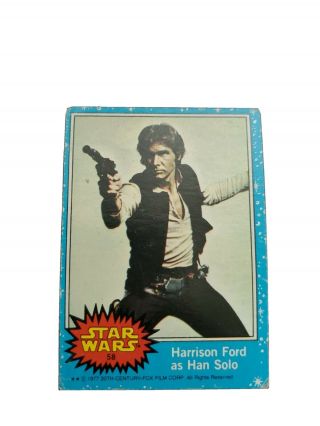 1977 Topps Star Wars 58 Harrison Ford As Han Solo Psa 9