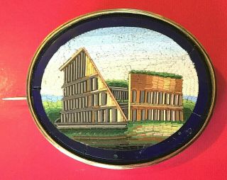 Colosseum Brooch In Micro Mosaic / Micromosaic.
