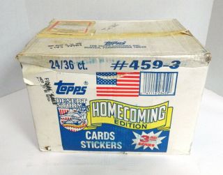 1991 Topps Desert Storm Homecoming Series 3 Trading Card Case (24 Boxes) Red