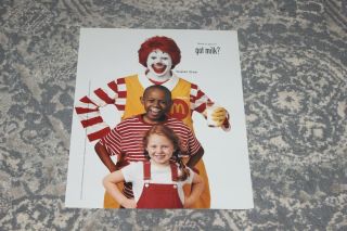 2001 Got Milk? Ad Poster Ronald Mcdonald Mcdonalds Fast Food Mcd