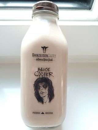 Alice Cooper Glass Milk Bottle Collector Limited Edition