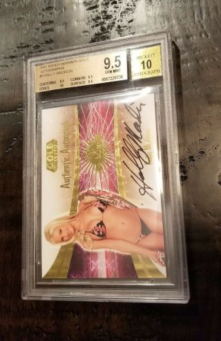 2007 Benchwarmer Gold Holly Madison Auto Autograph Sp Bgs 9.  5 10