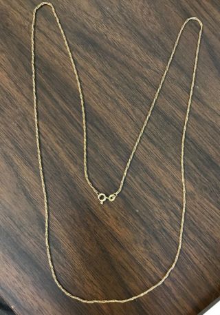 30 " Italy 18k Solid Yellow Gold Rope Chain Necklace 750 4.  9 Grams