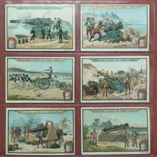 6 Trade Cards Liebig S 723 Cannons
