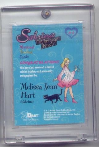 Melissa Joan Hart 1999 Dartflip Sabrina the Teenage Witch autograph card 2