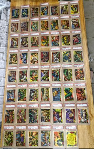 1962 Topps Mars Attacks Cards Complete Set 50/55 Psa Graded - Many 4s & 5s
