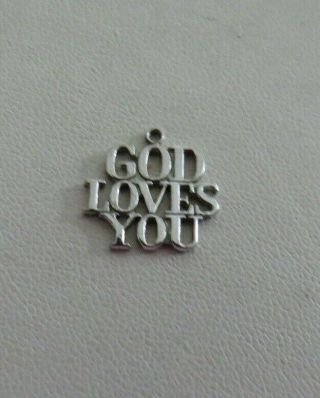 Tiffany & Co Sterling Silver God Loves You Charm Or Pendant
