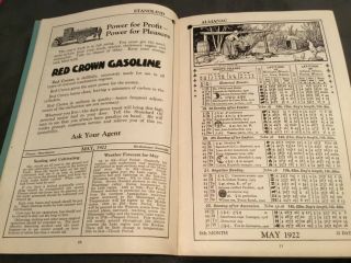 Rare 1922 - 1923 Stanolind Almanac Red Crown Gasoline published by Standard Oil 3