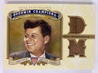 2012 Ud Goodwin Champions President John F.  Kennedy Dual Memorabilia White House